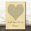 Pink Just Give Me A Reason Vintage Heart Quote Song Lyric Print