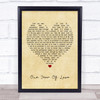 Queen One Year Of Love Vintage Heart Quote Song Lyric Print