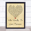 Queen Who Wants To Live Forever Vintage Heart Quote Song Lyric Print