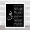 Ray LaMontagne Shelter Black Script Song Lyric Quote Print