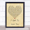 Ruelle I Get To Love You Vintage Heart Quote Song Lyric Print