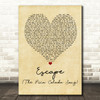 Rupert Holmes Escape (The Piña Colada Song) Vintage Heart Quote Song Lyric Print