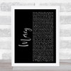 Shawn Mendes Mercy Black Script Song Lyric Quote Print