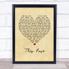 Westlife This Rose Vintage Heart Quote Song Lyric Print