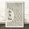 Annie Lennox Into The West Song Lyric Vintage Script Quote Print