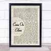 Dexys Midnight Runners Come On Eileen Song Lyric Vintage Script Quote Print