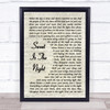 Electric Light Orchestra Sweet Is The Night Song Lyric Vintage Script Print