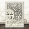 Engelbert Humperdinck The Last Waltz Song Lyric Vintage Script Quote Print