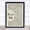 Engelbert Humperdinck The Last Waltz Song Lyric Vintage Script Quote Print