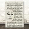 Jodeci Cry For You Song Lyric Vintage Script Quote Print