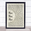Shirley Bassey Never, Never, Never Song Lyric Vintage Script Quote Print