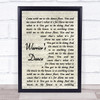 The Prodigy Warrior's Dance Song Lyric Vintage Script Quote Print