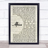 Toto Africa Song Lyric Vintage Script Quote Print