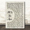 Westlife I'll See You Again Song Lyric Vintage Script Quote Print