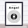 Aerosmith Angel Vinyl Record Song Lyric Quote Print
