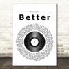 Boyzone Better Vinyl Record Song Lyric Quote Print