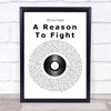 Disturbed A Reason To Fight Vinyl Record Song Lyric Quote Print