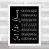 The Cure Just Like Heaven Black Script Song Lyric Quote Print