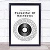 Elvis Presley Pocketful Of Rainbows Vinyl Record Song Lyric Quote Print