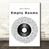 Gary Moore Empty Rooms Vinyl Record Song Lyric Quote Print