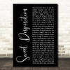 The Temper Trap Sweet Disposition Black Script Song Lyric Quote Print