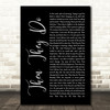 Trace Adkins Then They Do Black Script Song Lyric Quote Print