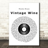 Moody Blues Vintage Wine Vinyl Record Song Lyric Quote Print