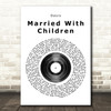 Oasis Married With Children Vinyl Record Song Lyric Quote Print