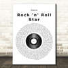 Oasis Rock 'n' Roll Star Vinyl Record Song Lyric Quote Print
