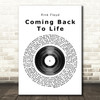 Pink Floyd Coming Back To Life Vinyl Record Song Lyric Quote Print