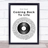 Pink Floyd Coming Back To Life Vinyl Record Song Lyric Quote Print