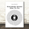 Rick Parfitt Everybody Knows How To Fly Vinyl Record Song Lyric Quote Print