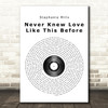 Stephanie Mills Never Knew Love Like This Before Vinyl Record Song Lyric Print