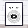 The Connells 74-'75 Vinyl Record Song Lyric Quote Print