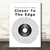 Thirty Seconds To Mars Closer To The Edge Vinyl Record Song Lyric Quote Print