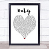 Ashanti Baby Heart Song Lyric Quote Print