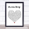 Cliff Richard Ocean Deep Heart Song Lyric Quote Print