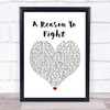 Disturbed A Reason To Fight Heart Song Lyric Quote Print