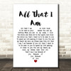 Elvis Presley All That I Am Heart Song Lyric Quote Print
