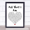 Elvis Presley All That I Am Heart Song Lyric Quote Print