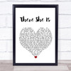 Frank Turner There She Is Heart Song Lyric Quote Print