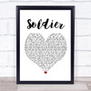 Gavin DeGraw Soldier Heart Song Lyric Quote Print