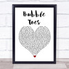 Jack Johnson Bubble Toes Heart Song Lyric Quote Print