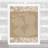 Elvis Presley There's Always Me Burlap & Lace Song Lyric Quote Print