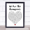 Queen We Are The Champions Heart Song Lyric Quote Print