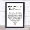 Queen Who Wants To Live Forever Heart Song Lyric Quote Print