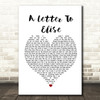 The Cure A Letter To Elise Heart Song Lyric Quote Print
