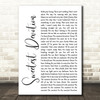 Adele Sweetest Devotion White Script Song Lyric Quote Print