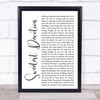 Adele Sweetest Devotion White Script Song Lyric Quote Print