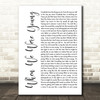 Adele When We Were Young White Script Song Lyric Quote Print